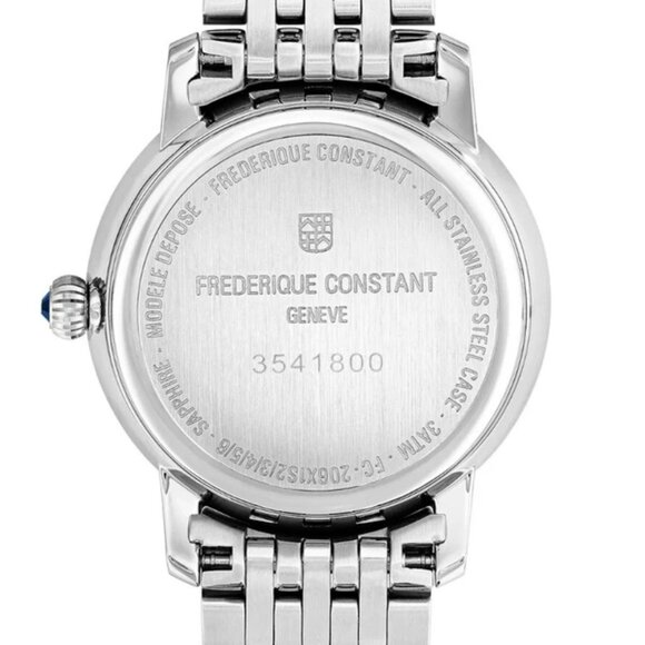 Frederique Constant Women's Moon phase Quartz Silver Watch 30MM FC-206MPWD1SD6B - Picture 3 of 4